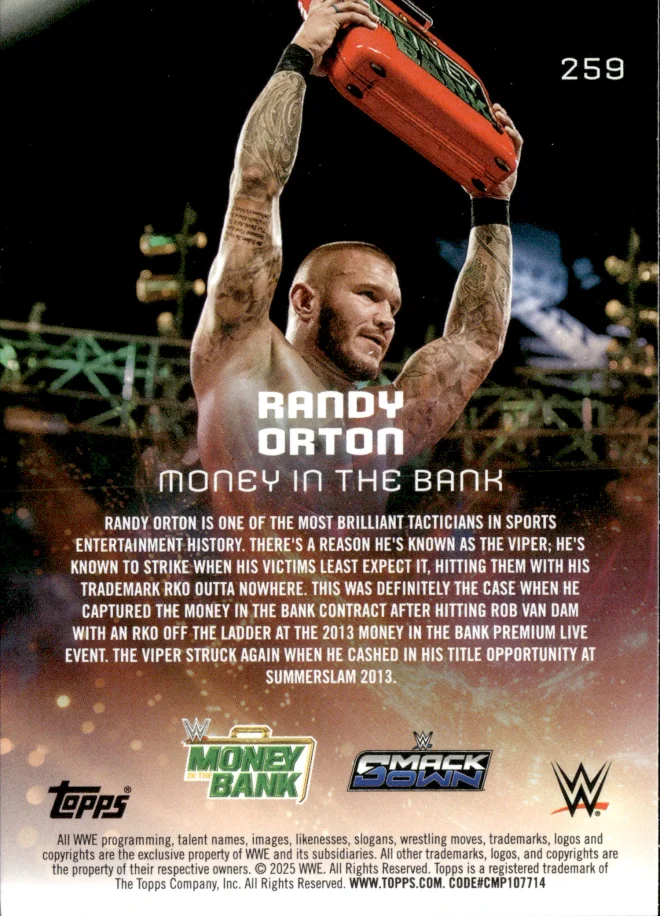 Randy Orton card back