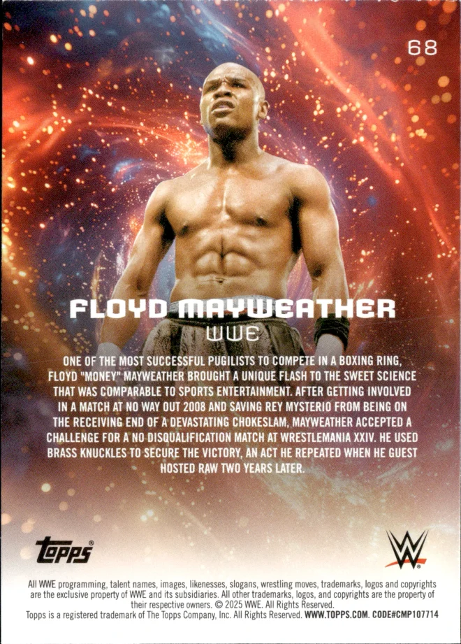 Floyd Mayweather card back