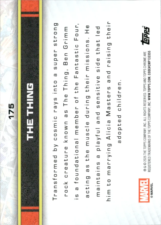 The Thing card back