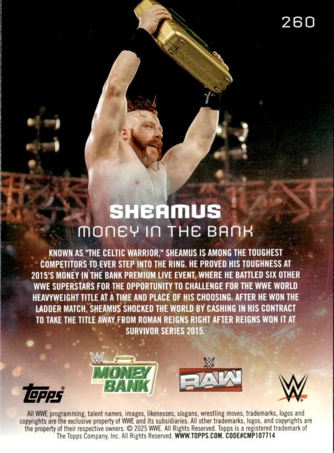 Sheamus card back
