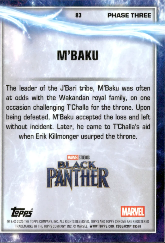 M'Baku card back