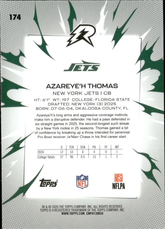Azareye'h Thomas card back