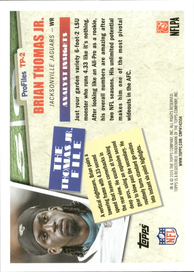 Brian Thomas Jr. card back