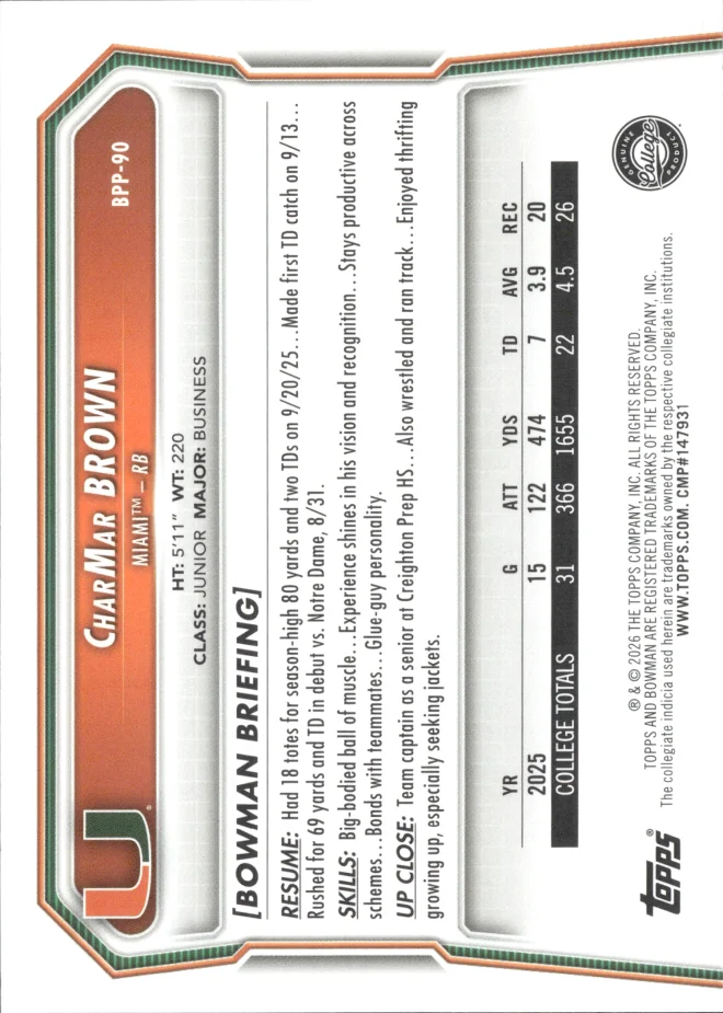 CharMar Brown card back