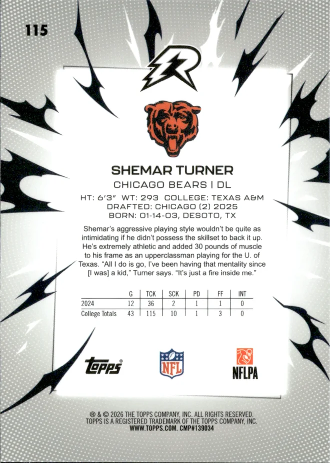 Shemar Turner card back