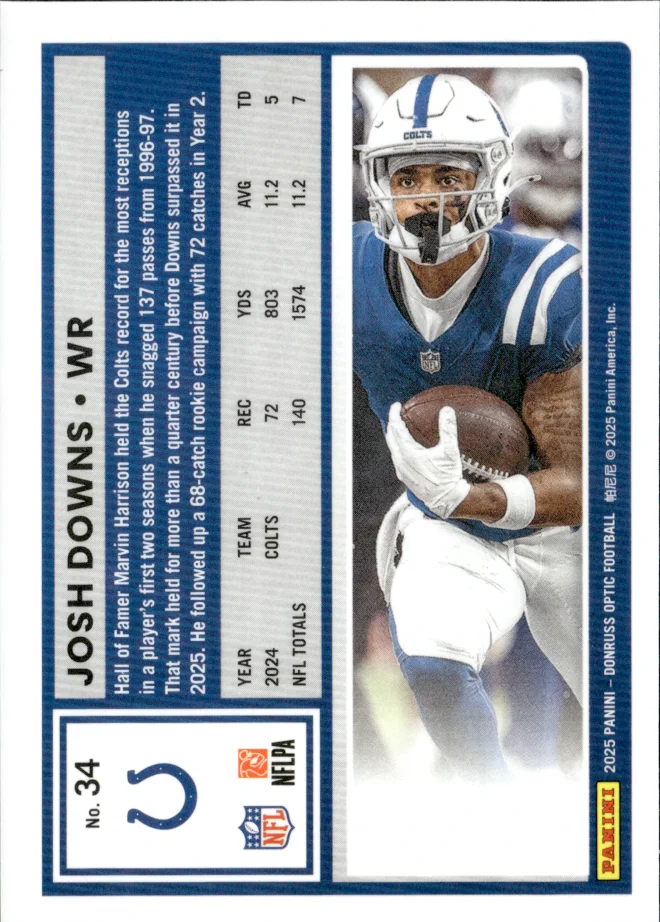 Josh Downs card back