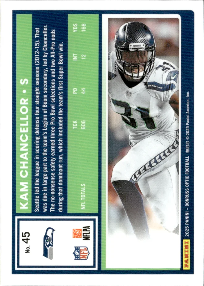 Kam Chancellor card back