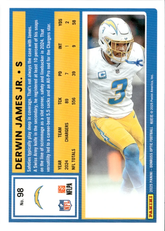 Derwin James Jr. card back