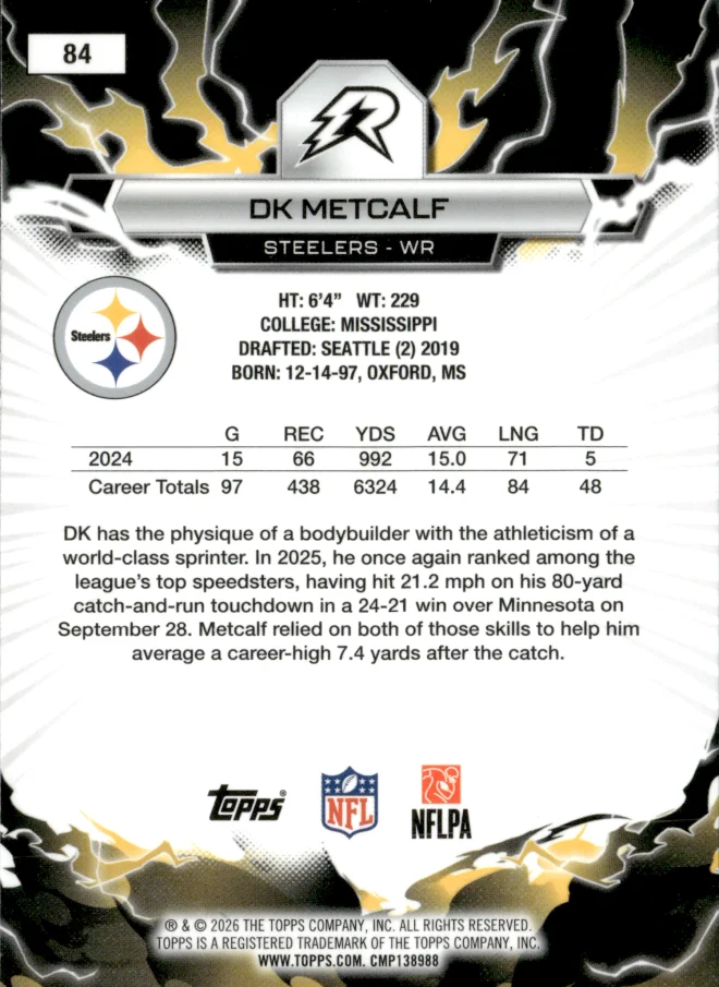 DK Metcalf card back