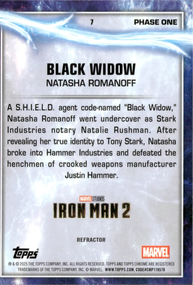 Natasha Romanoff card back