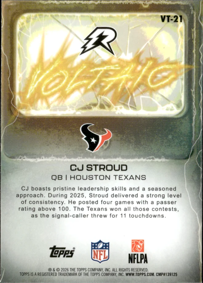 CJ Stroud card back