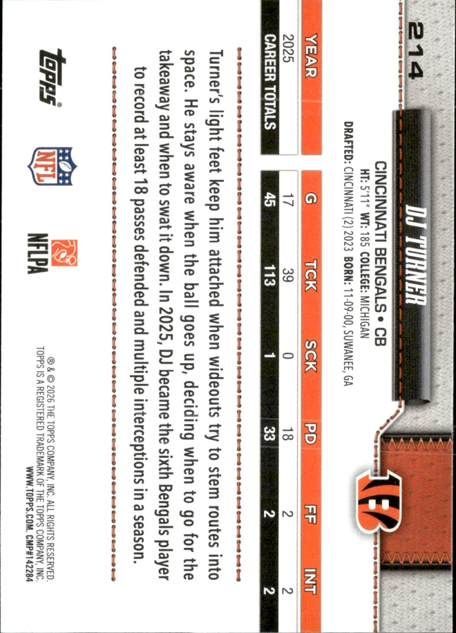 DJ Turner card back