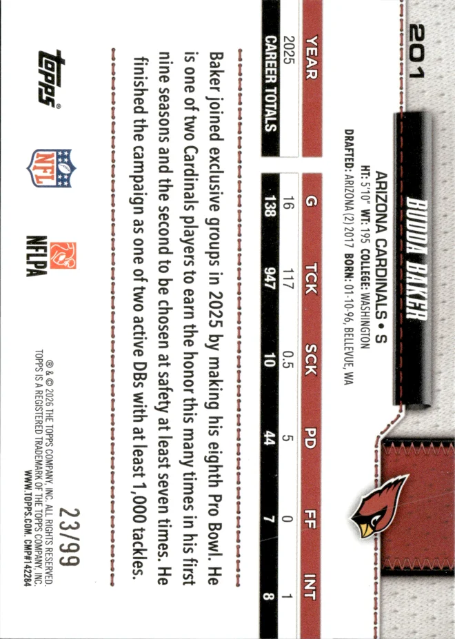 Budda Baker card back