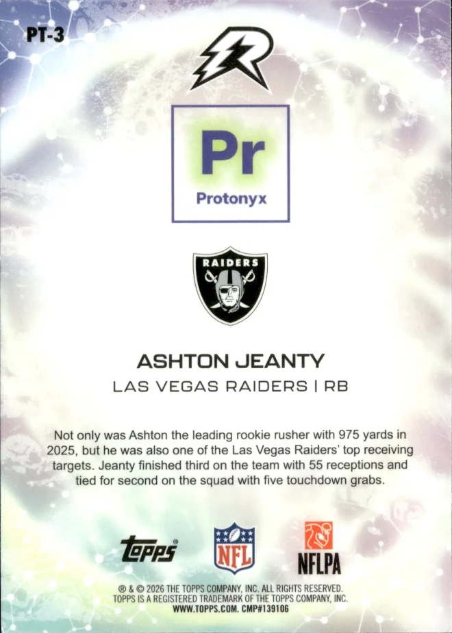 Ashton Jeanty card back