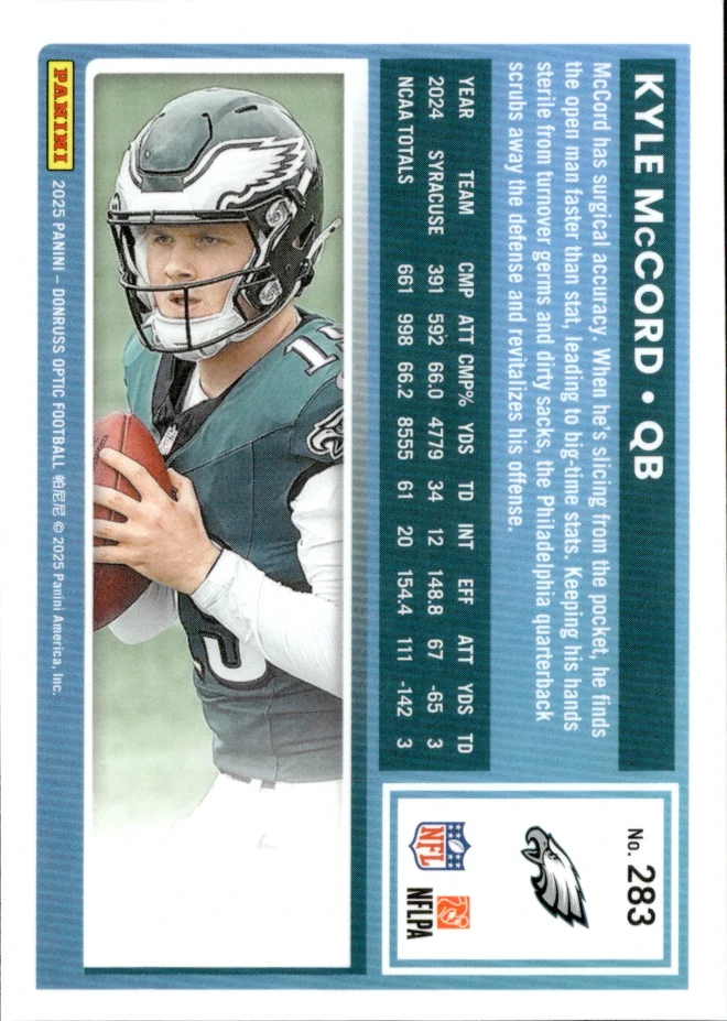 Kyle McCord card back
