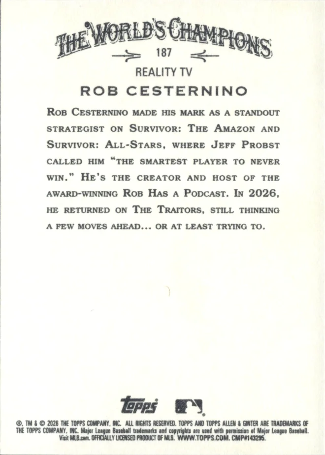 Rob Cesternino card back
