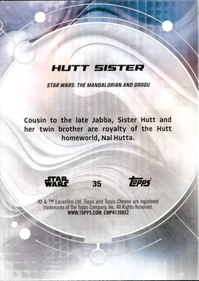 Hutt Sister card back