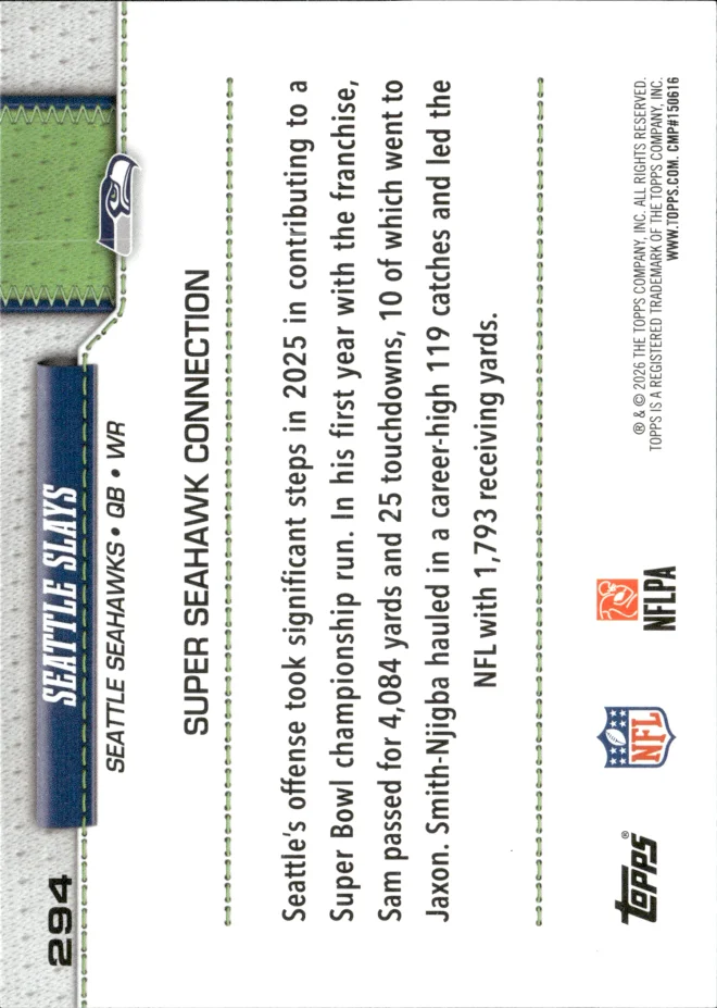 Seattle Slays card back