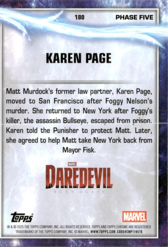 Karen Page card back