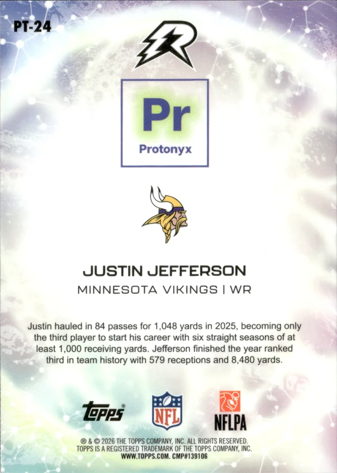 Justin Jefferson card back