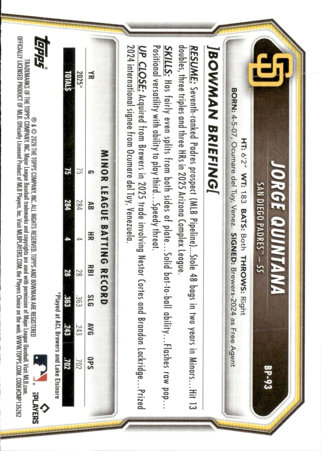 Jorge Quintana card back