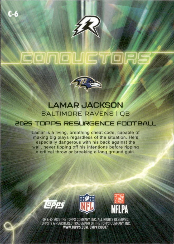 Lamar Jackson card back