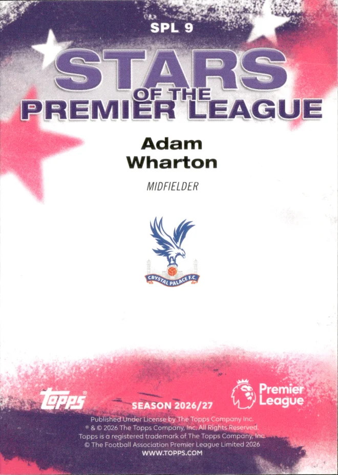 Adam Wharton card back