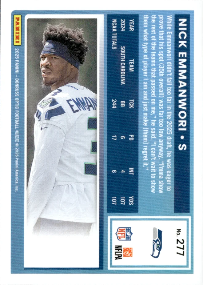 Nick Emmanwori card back