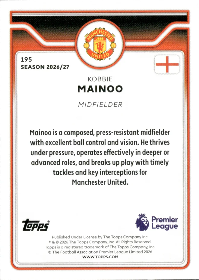 Kobbie Mainoo card back