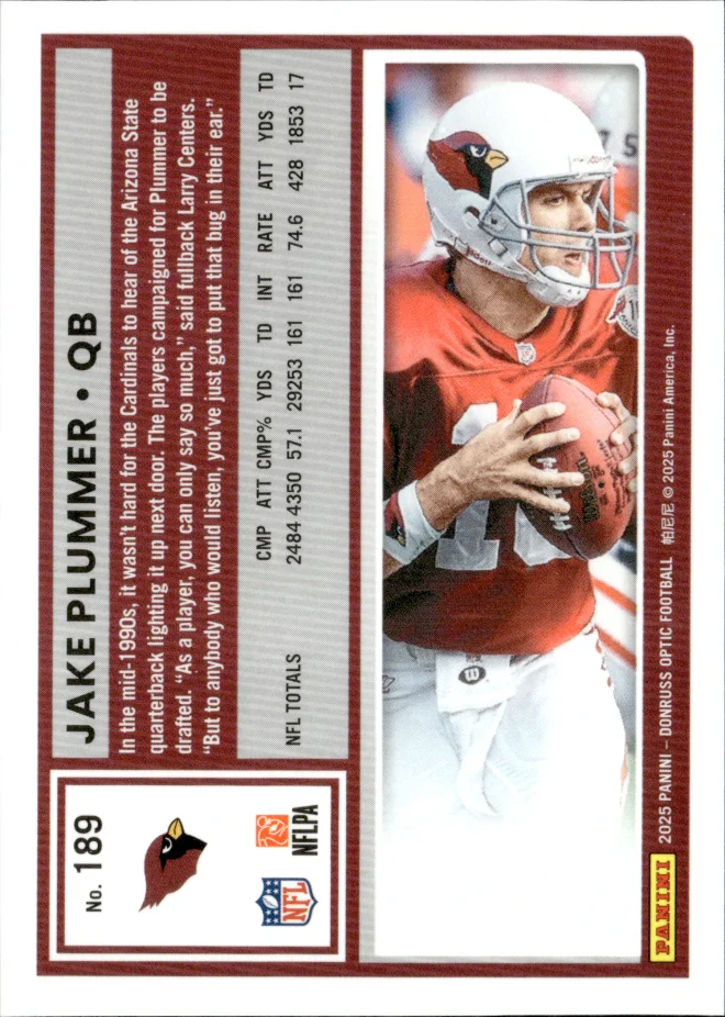 Jake Plummer card back