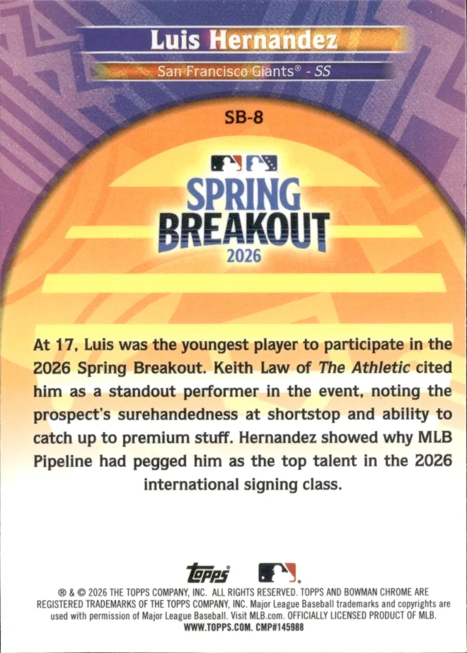 Luis Hernandez card back
