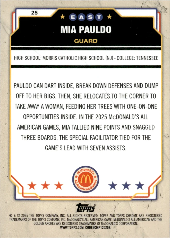 Mia Pauldo card back