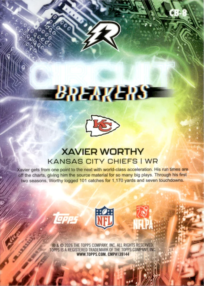 Xavier Worthy card back