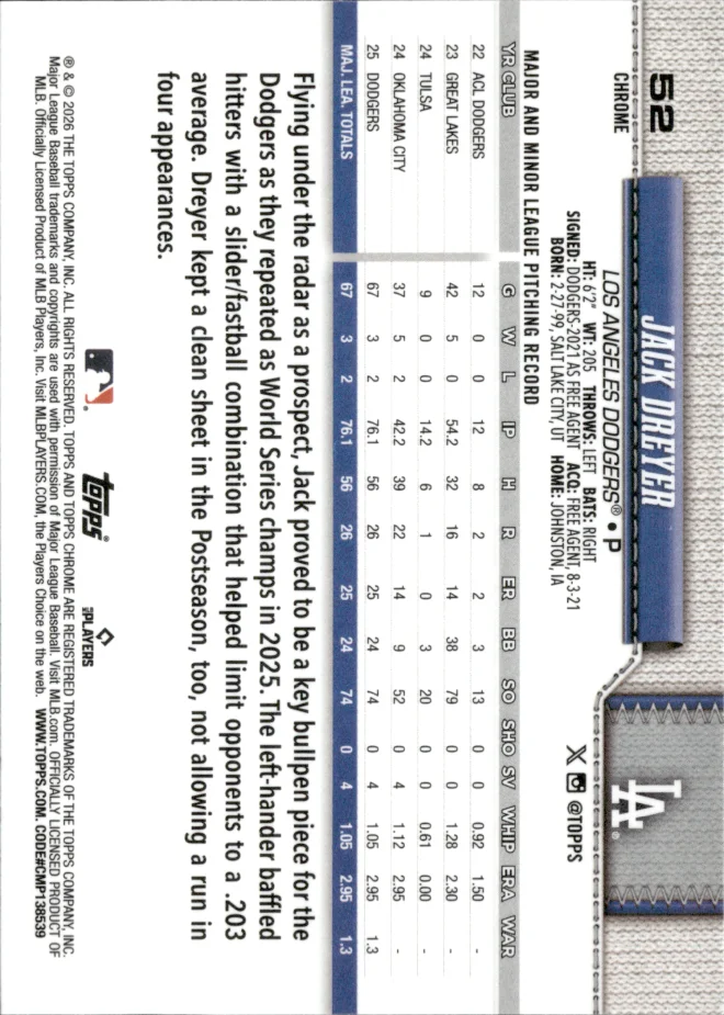 Jack Dreyer card back