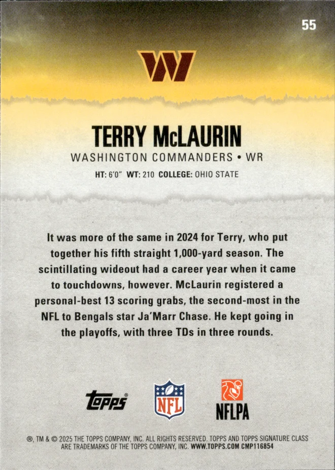 Terry McLaurin card back