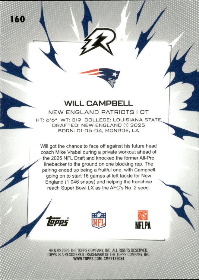 Will Campbell card back