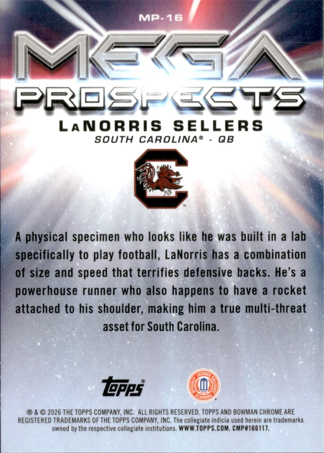 LaNorris Sellers card back