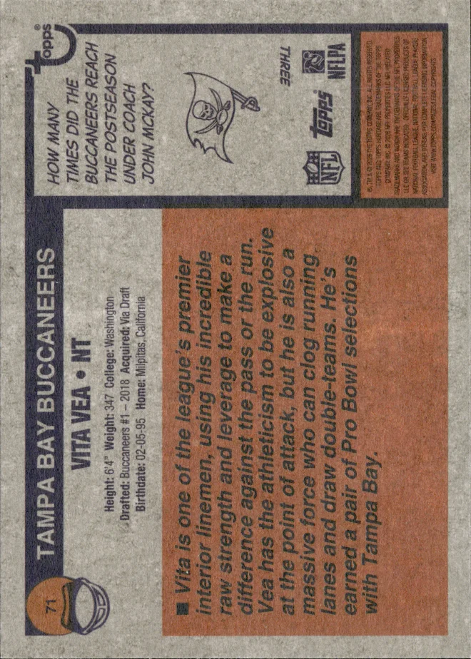 Vita Vea card back