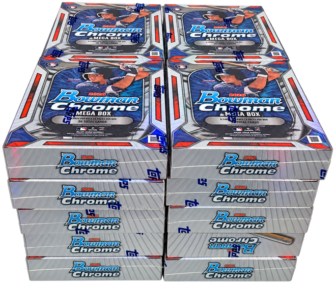 2026 Bowman Chrome Baseball Mega Box Full Case Team Break