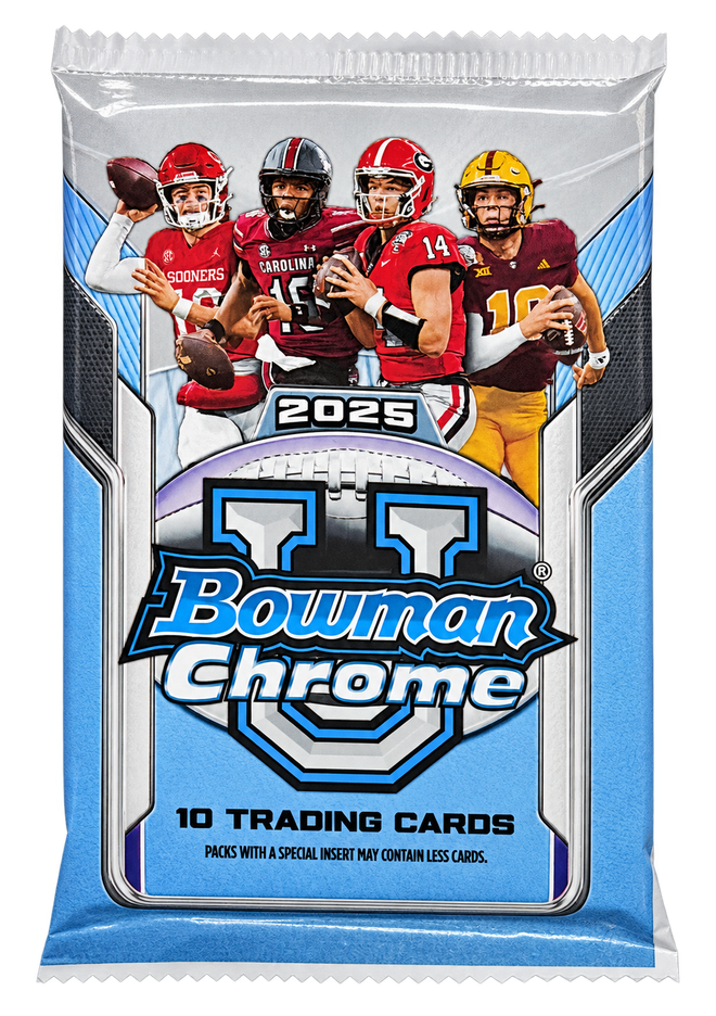 2025 Bowman Chrome U Football Mega Box - Pack