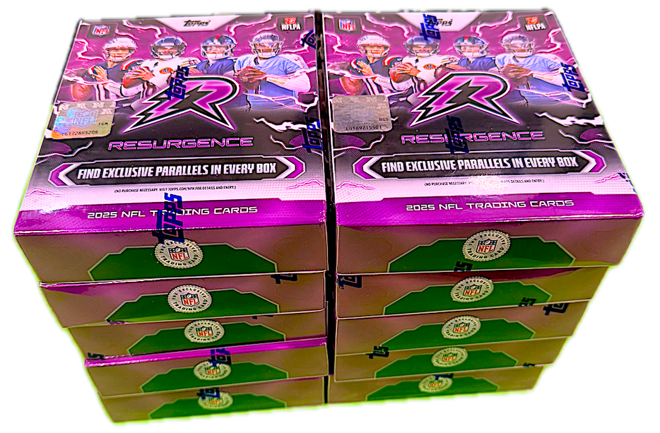 2025 Topps Resurgence Football Mega Box 1/2 Case Team Break