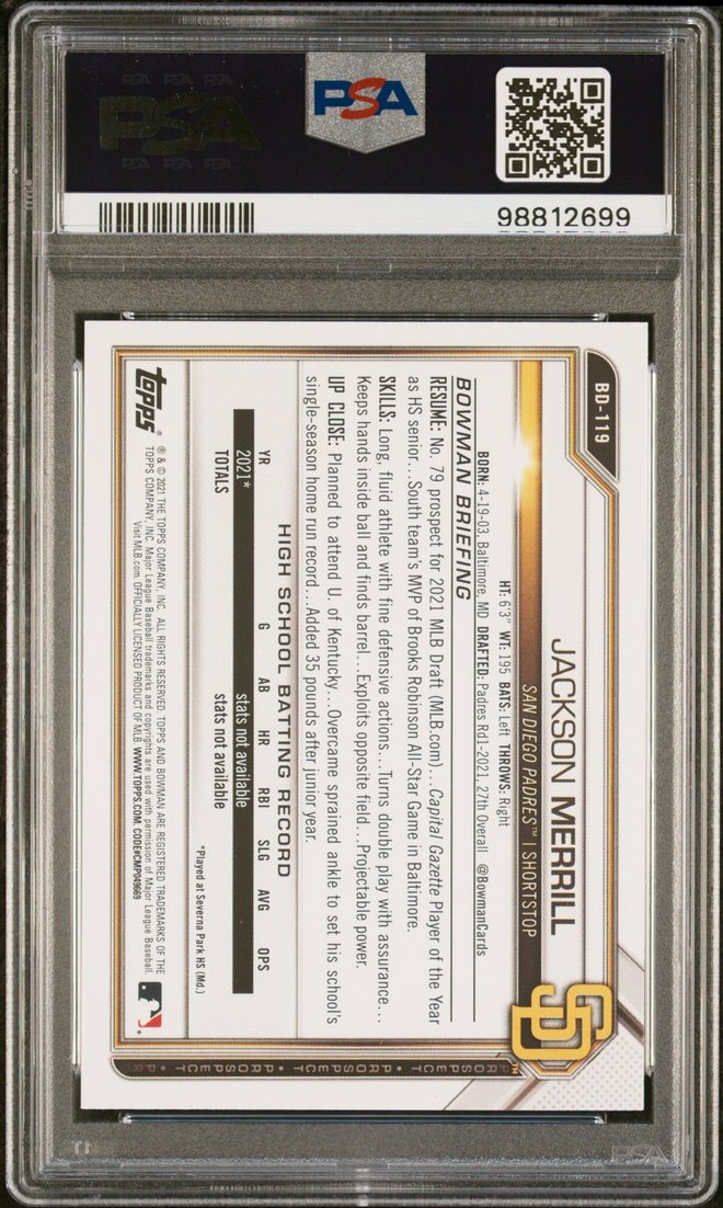 Jackson Merrill card back
