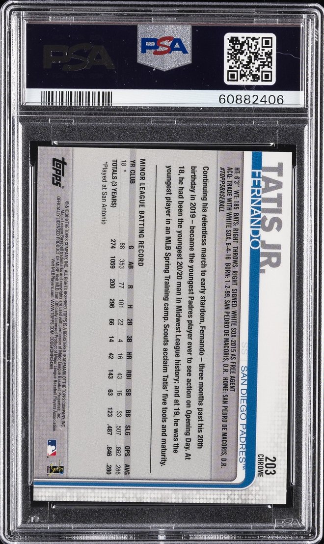 Fernando Tatis Jr. card back