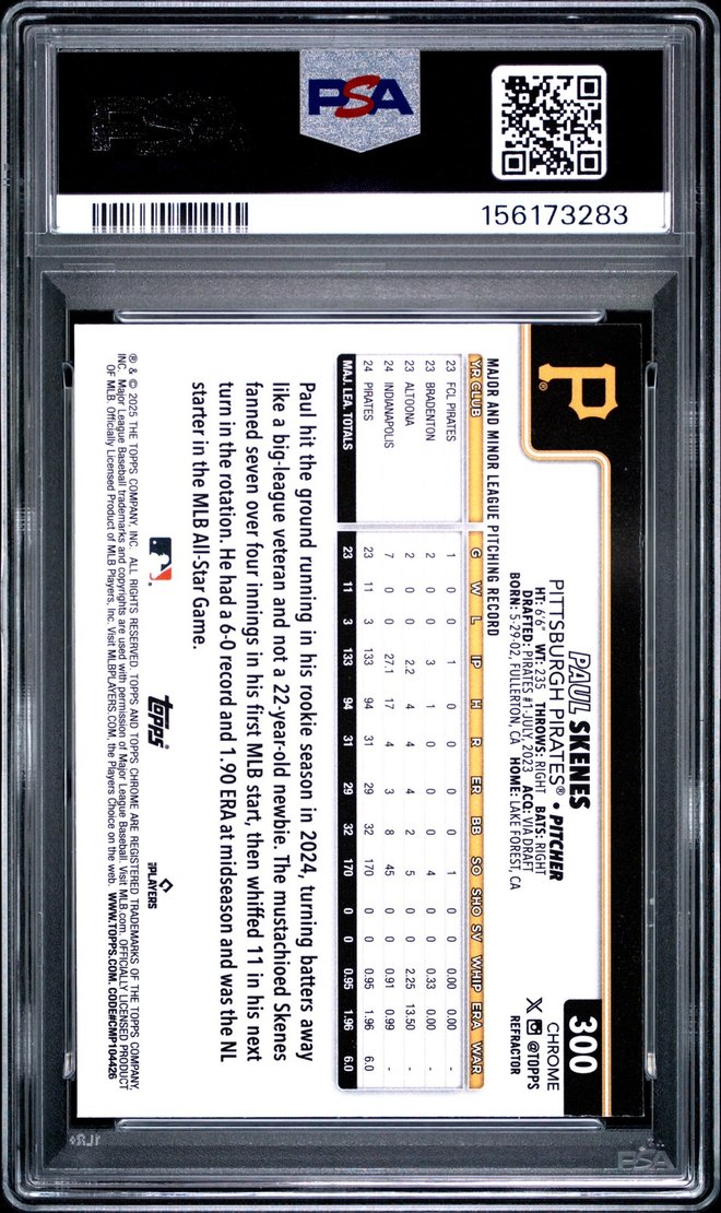 Paul Skenes card back