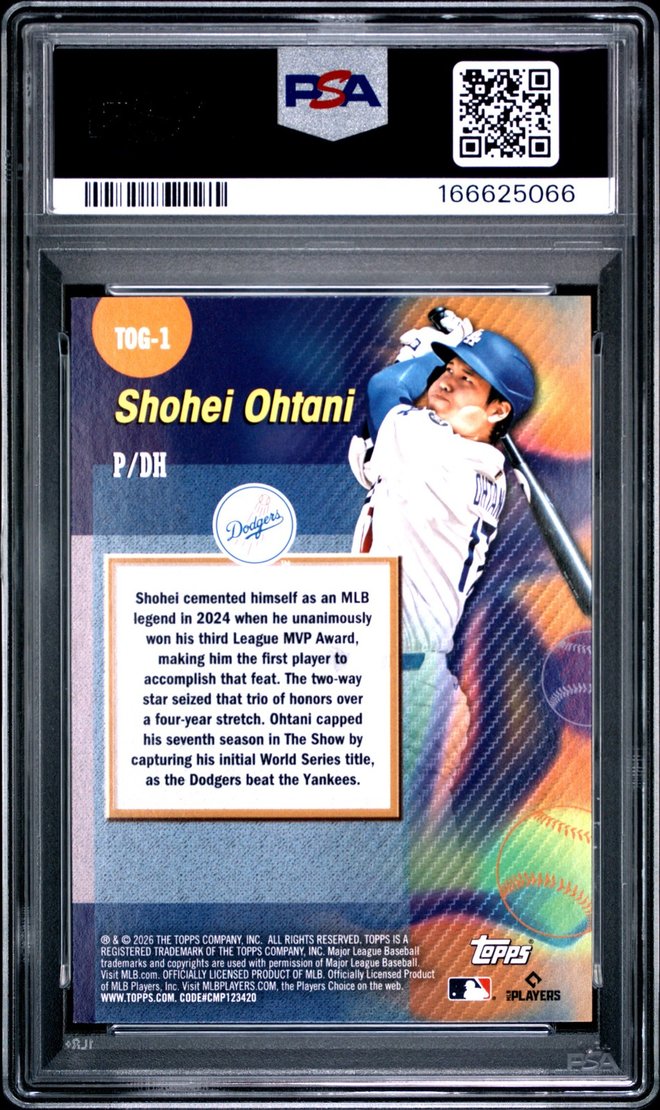 Shohei Ohtani card back