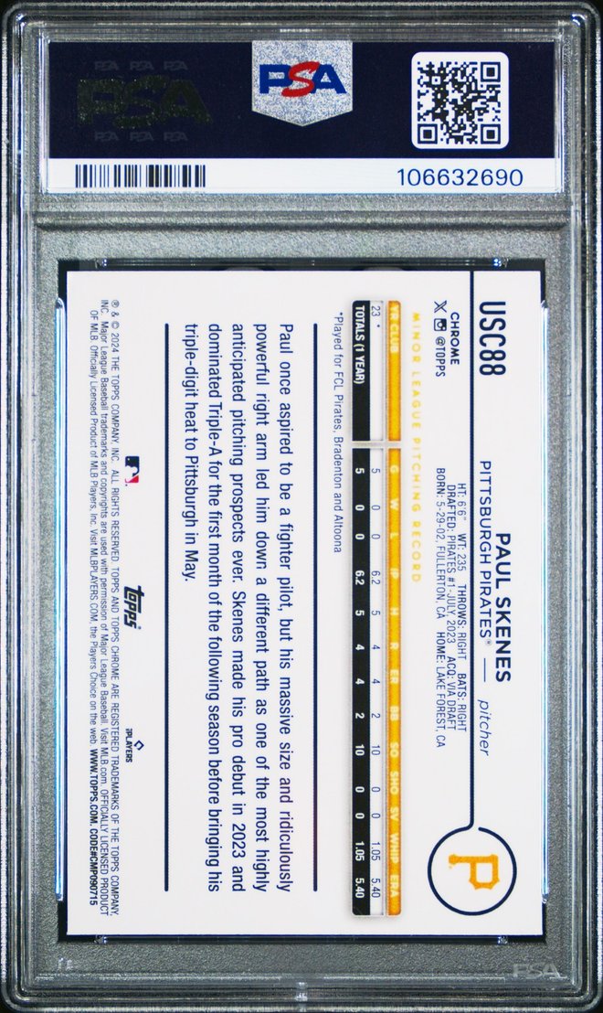 Paul Skenes card back